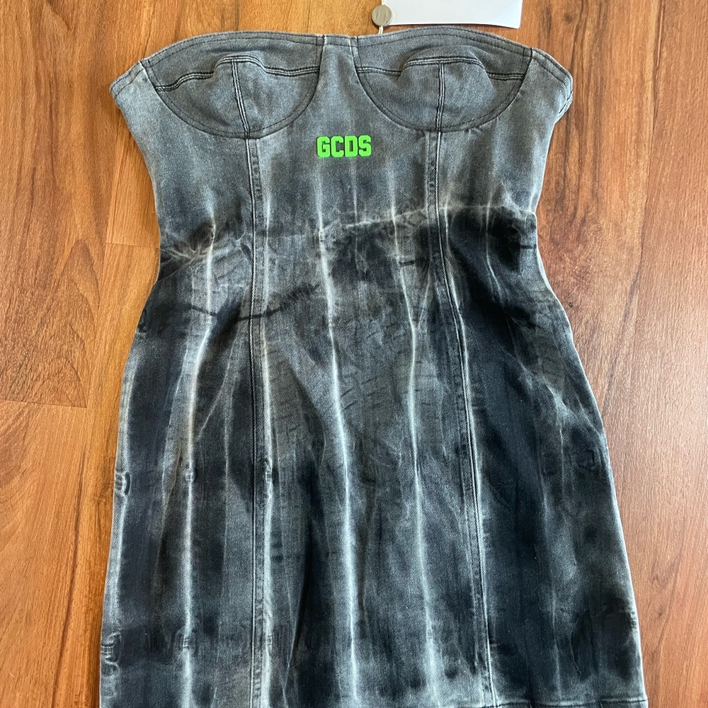 NEW W TAGS 🔥‼️ GCDS Black Denim Tube Dress